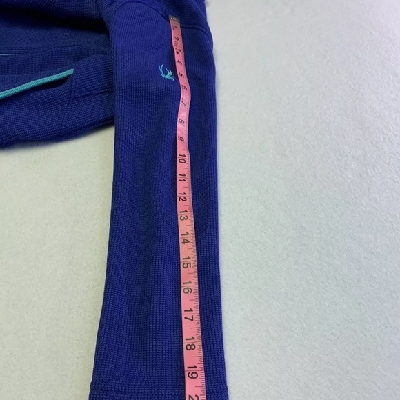 SPYDER FULL ZIP BLUE SWEATER JACKET Sz L 14/16 - Picture 10 of 12